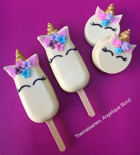 Unicorn oreo cookie chocs and choco lolly’s made by Angelique Bond from the Netherlands ...
