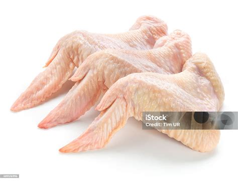 Raw Chicken Wings Isolated On White Background Stock Photo - Download ...