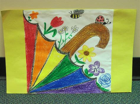 Spring Spectrum Umbrella First Grade Art, 2nd Grade Art, Elementary Art ...