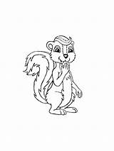Skunk Coloring Pages sketch template
