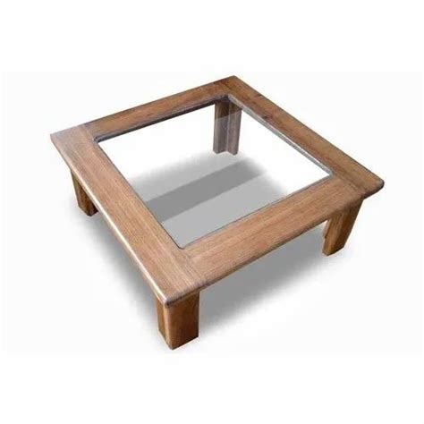 Square Wood And Glass Coffee Table at Rs 4500 in Noida | ID: 21678574130