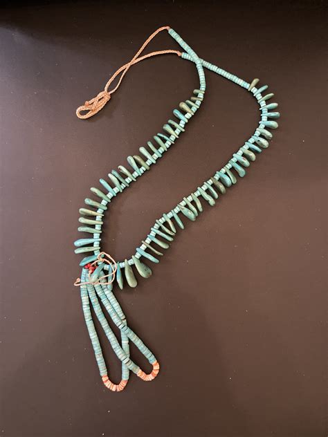 Navajo Turquoise Tab Jacla Necklace - Ark Antiques, La Jolla, CA