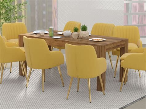 Buy 8-Seater Modern Wooden Dining Table Online | Mahmayi UAE