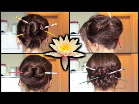 Four Simple Chopstick Hairstyles | Chopstick hair, Hair, Diy hairstyles