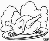 A Tray Of roast chicken coloring Page Printable Game sketch template