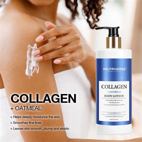 Neutriherbs Collagen body lotion with Collagen, Oatmeal and Hyaluronic Acid. Naturally rich in ...