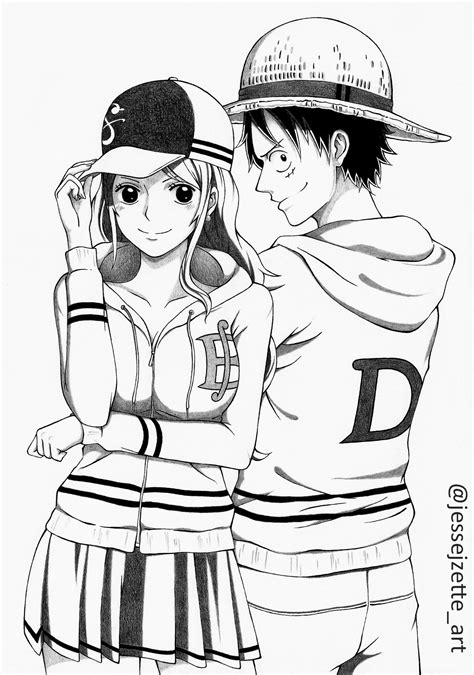 Luffy X Nami Fanart by jessejzette on DeviantArt