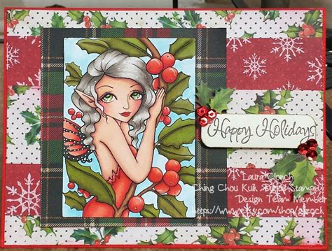 Christmas Digital Stamp Set of 4 Images Instant Download / | Etsy