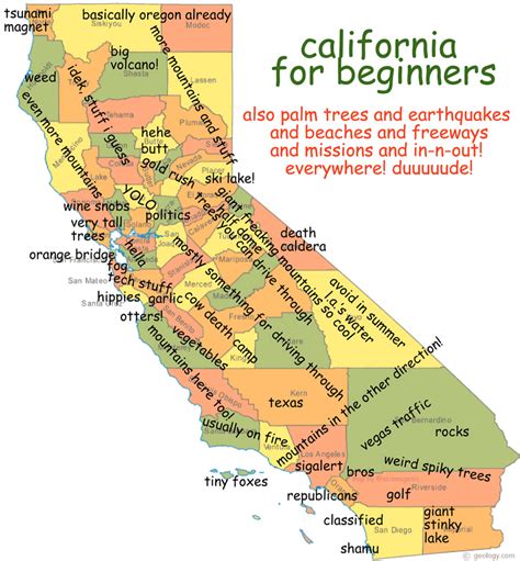 California for beginners: A map