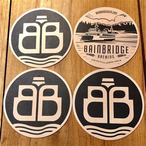 Logo Coasters (4) – Bainbridge Brewing