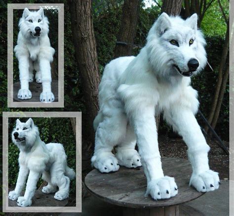 White wolf quadsuit by LilleahWest on deviantART | Wolf fursuit, Wolf ...