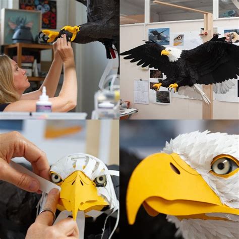 A giant bald eagle made entirely of paper is Lisa Lloyd's biggest challenge to date | Paper art ...