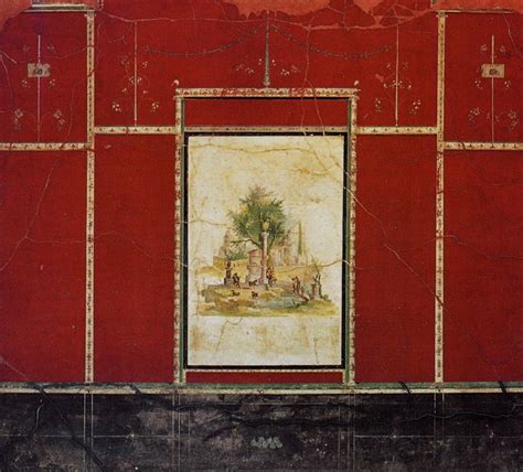 Boscotrecase wall painting villa near Pompeii 3rd style of painting ...