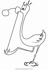 Yo Flamingo From Fantasia Coloring Page For Kids  Free sketch template