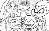 Teen Titans Go All Characters Coloring Page Printable sketch template