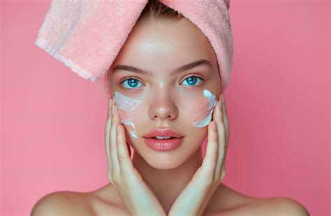 AI generated beautiful woman cleaning her face with a square white cloth clean face 36779853 ...