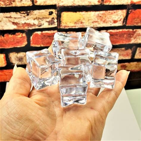 XL ICE CUBES for Craft Lifelike Clear Ice Cubes Christmas - Etsy