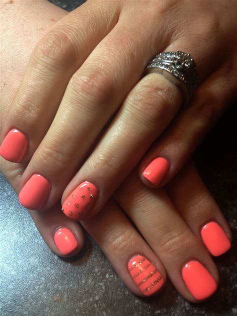 Coral Gel Nail Designs