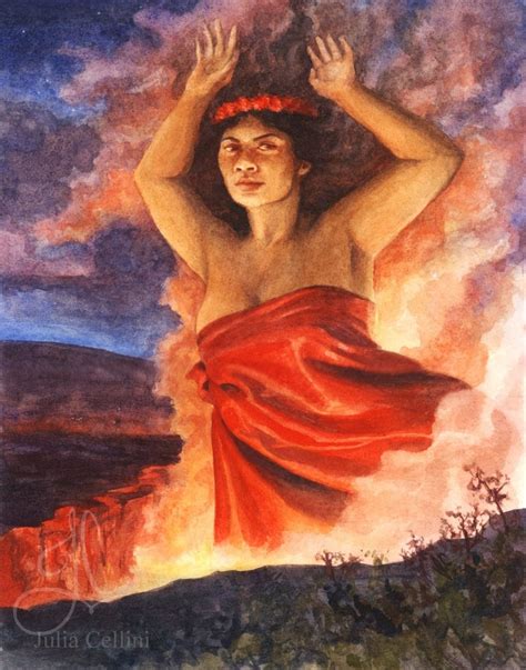 Pele Goddess Art Print Hawaiian Goddess Watercolor Painting - Etsy