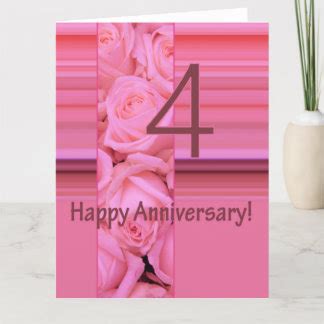 Happy 4th Anniversary Cards | Zazzle