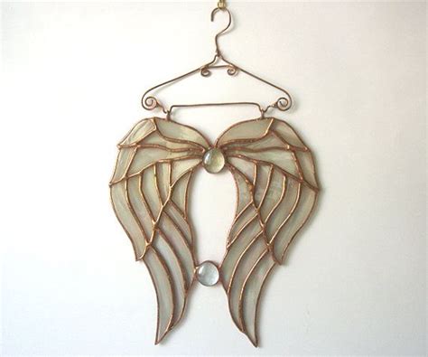 Stained Glass Angel Wings Suncatcher Tiffany Stained by MyVitraz ...