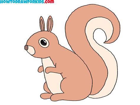 How to Draw a Squirrel - Easy Drawing Tutorial For Kids