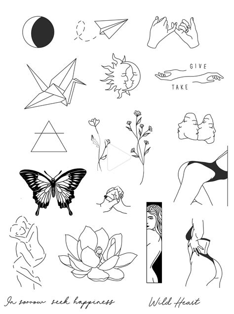 Tattoo sheet 1 in 2020 | Tattoos, Tattoo flash art, Line art tattoos