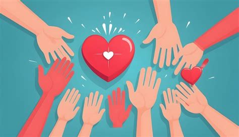 Premium Photo | Free vector charity happy birthday logo hands supporting heart icon flat design ...