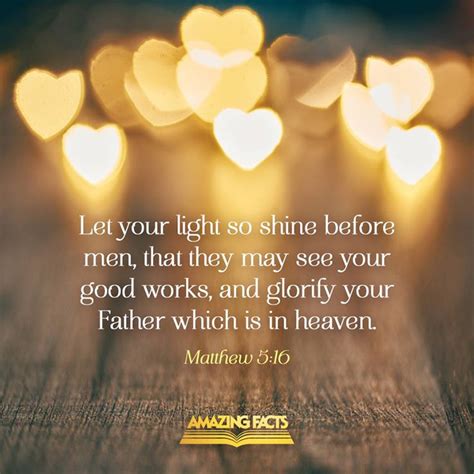 the words let your light so shine before men, that they may see your ...