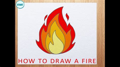 How to Draw a Fire | How to Draw Flame | Fire drawing, Drawings, Cute easy drawings