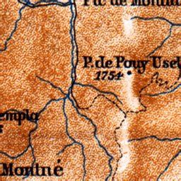 Aure and Luchon River valleys´ Map, 1885 by Waldin | Avenza Maps