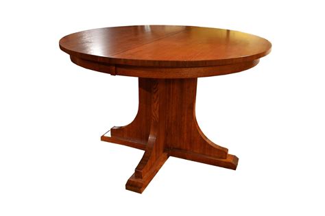 Solid Wood Round Dining Table With Leaf