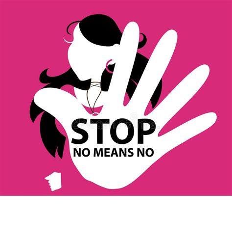 No Means No, Sexual Harassment, Sexual Violence, Prevention, Social Issue Poster Stock Vector ...