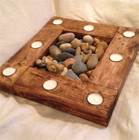 Candle holder with natural stones DIY in 2022 | Diy candle holders ...