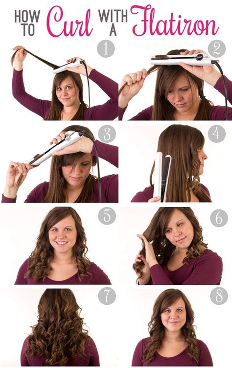 Style a Curly Hair with Your Flat Iron - Pretty Designs | Flat iron hair styles, How to curl ...