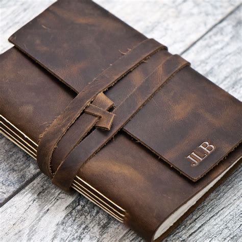 Personalized Leather Journal | Leather journal, Brown leather journal ...