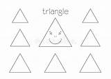 Triangle Shape Coloring Page Stock Illustration  Of Easy sketch template