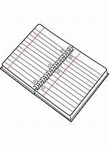 Notebook Coloring Page Sketch sketch template