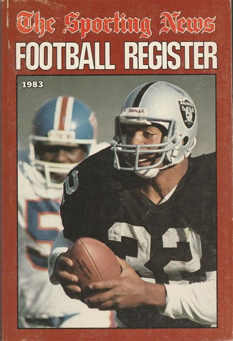 1983 Sporting News NFL Football Register Raiders Marcus Allen On Cover ...