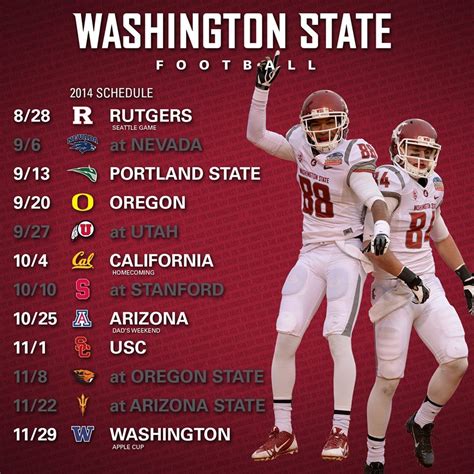 Wsu Cougar Football Schedule