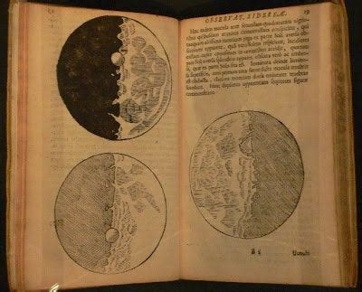 Moon Drawings of Galileo Galilei (1609) with original notes printed... : r/interestingasfuck