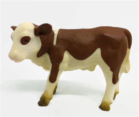 Schleich Germany Brown Fleckvieh Bull Calf Cow Baby Animal Farm Ranch Figure Toy #Schleich (With ...