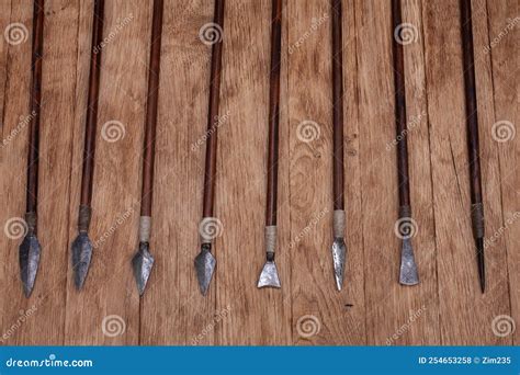 Different Types of Arrowheads Made of Iron Stock Photo - Image of ...