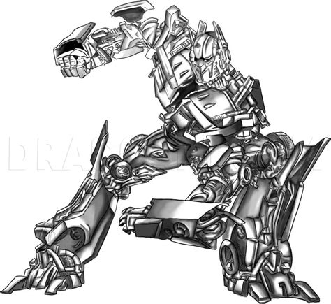How To Draw Optimus Prime From Transformers, Step by Step, Drawing Guide, by Dawn - DragoArt