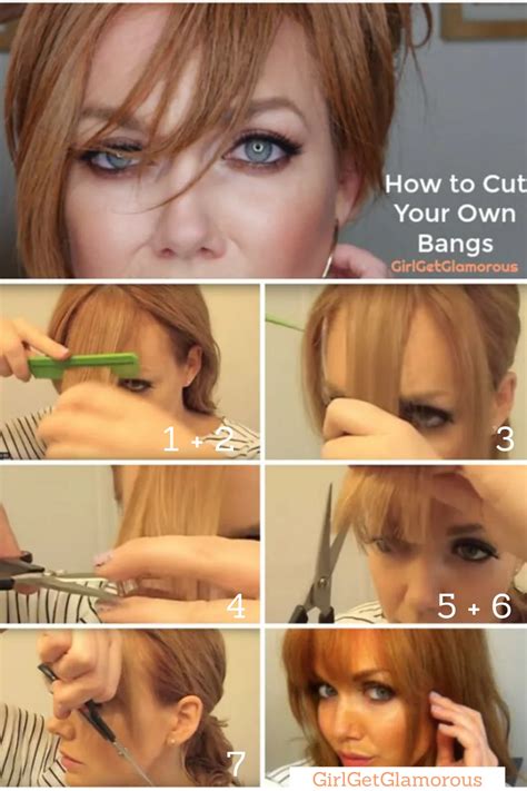 How to Cut + Trim Your Own Bangs at Home Like a Pro • GirlGetGlamorous