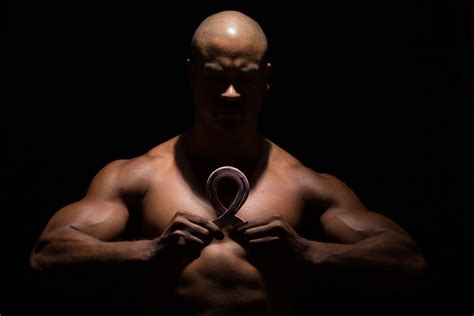 Fit Muscular Man Fighting Cancer