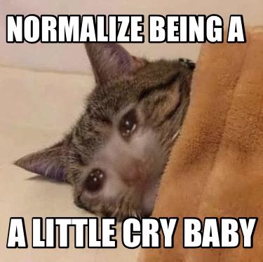 Meme Maker - normalize being a a little cry baby Meme Generator!