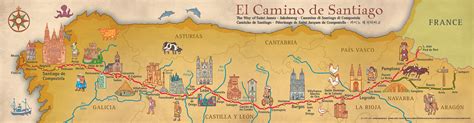 Camino de santiago frances route map - tolftrend