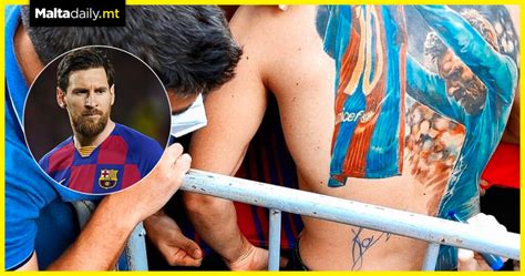 Fan gets Messi’s signature on his back alongside tattoo of player