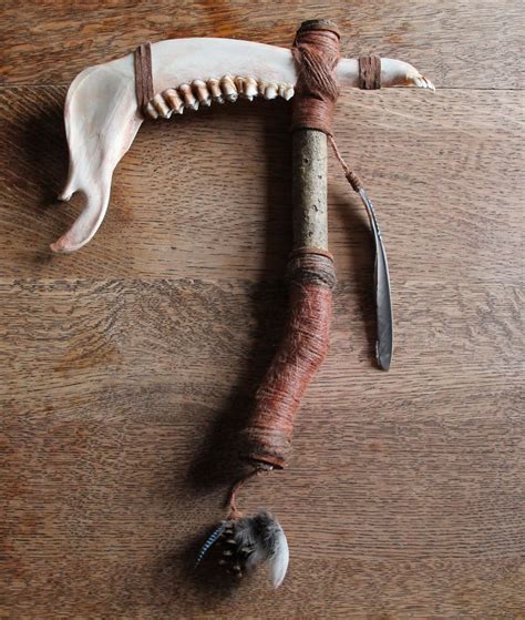 Native American Inspired Bone Tomahawk Display Piece - Etsy